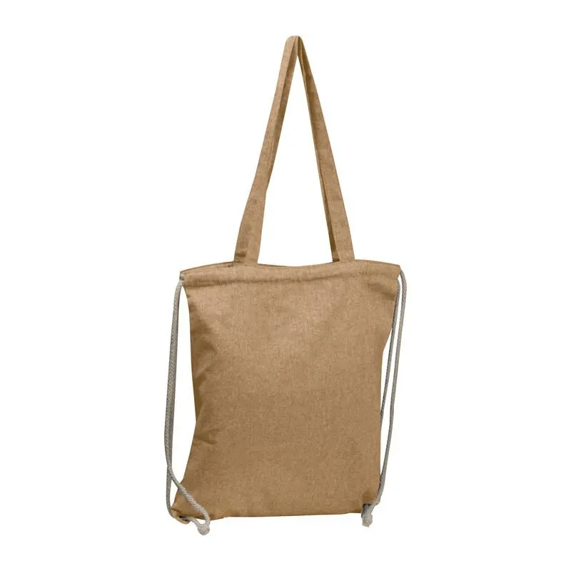Sacoșă 2in1 din bumbac reciclat Addison, 140 g/m²