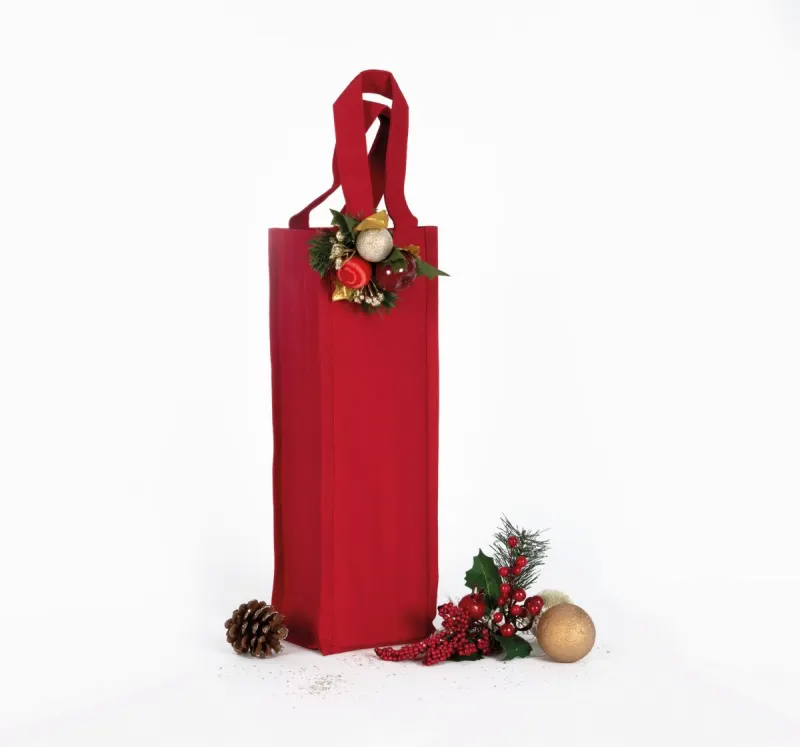Cotton canvas bottle bag