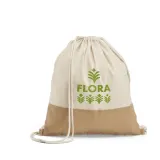 Rucsac cu snur 100% bumbac (160 g/m²) Sablon — fotografia 5