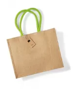 Sacosa iuta cu manere colorate clasic - Classic Jute Shopper — fotografia 4