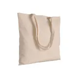 Pungă de cumpărături din bumbac de 135 g/m², cu mânere lungi — fotografia 1