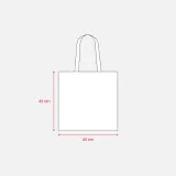 Pungă de cumpărături din bumbac de 135 g/m², cu mânere lungi — fotografia 4