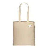 Sacoșă de cumpărături din bumbac organic, 190 g/m², cu mânere lungi — fotografia 2