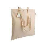 Sacoșă de cumpărături din bumbac organic, 140 g/m², cu mânere lungi — fotografia 1