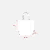 Sacoșă de cumpărături pentru pizza din material nețesut de 80 g/m² — fotografia 3