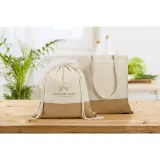 Rucsac cu snur 100% bumbac (160 g/m²) Sablon — fotografia 4