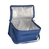 Geantă termoizolantă Melange din PET reciclat, cu interior argintiu din bumbac reciclat — fotografia 3
