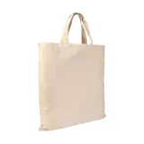 Pungă de cumpărături din bumbac de 135 g/m², cu mânere scurte — fotografia 3