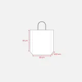 Hârtie 100% reciclată, 100 gr/m², sacoșă de cumpărături cu pliu lateral — fotografia 3