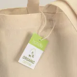 Sacoșă de cumpărături din bumbac organic, 220 g/m², cu mânere lungi — fotografia 4