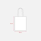 Sacoșă de cumpărături din bumbac de 120 g/m², cu mânere lungi — fotografia 4