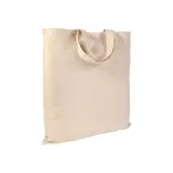 Pungă de cumpărături din bumbac de 135 g/m², cu mânere scurte — fotografia 1