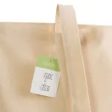 Sacoșă de cumpărături din bumbac organic, 140 g/m², cu mânere lungi — fotografia 5