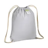 Sacoșă din bumbac organic cu șnur și colțuri întărite 140 g/m² — fotografia 1