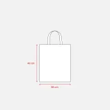 Pungă de cumpărături din bumbac de 135 g/m², cu mânere scurte — fotografia 4