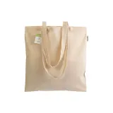Sacoșă de cumpărături din bumbac organic, 140 g/m², cu mânere lungi — fotografia 2
