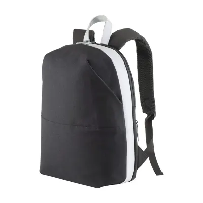 Rucsac din pânză pentru laptop, cu inserții și benzi din piele ecologică de înaltă vizibilitate