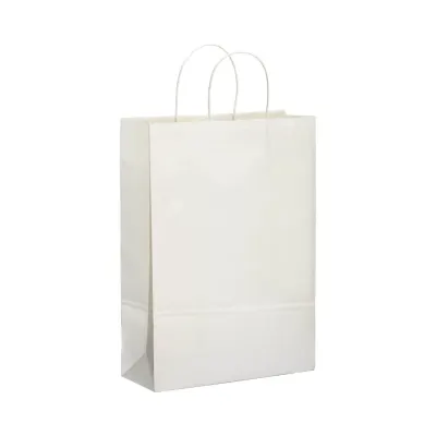 Pungă de cumpărături din hârtie de 100 gr/m², cu pliu lateral 100 g/m²