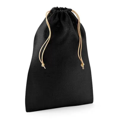 Saculet din iuta NEGRU - Jute Stuff Bag Black