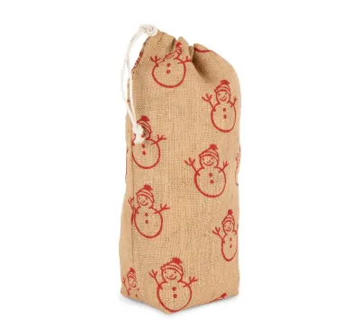 Bottle carrier with christmas patterns