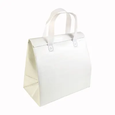 Geantă termoizolantă din material nețesut laminat, 100 g/m², cu închidere cu velcro, 27 x 28 x 6 cm