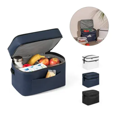 Geantă termică din poliester 600D, reciclat, cu curea reglabilă 14 L Cancun Large