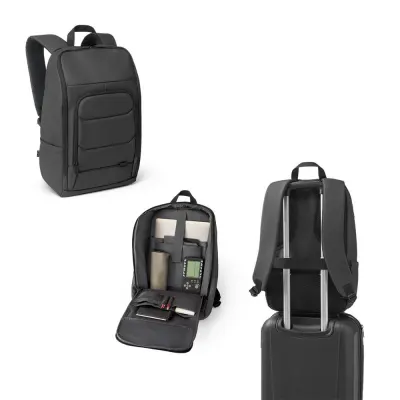 Rucsac pentru laptop fabricat din poliester reciclat 600D de înaltă densitate, cu finisaj rezistent la apă și căptușeală 16" Toulon