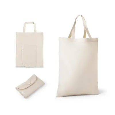Pungă pliabilă din bumbac (50%), bumbac reciclat (30%) și poliester (20% rPET) (140 g/m²) Beirut