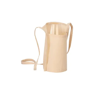 Suport pentru pahare de degustare din bumbac organic de 150 g/m², cu șnur de 90 cm.