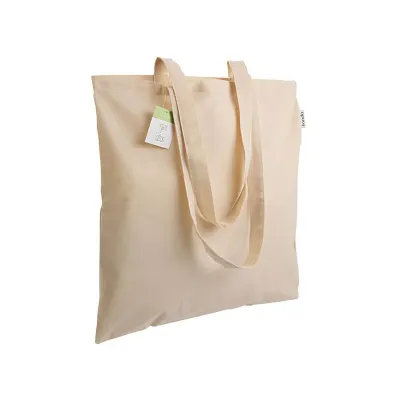 Geantă de cumpărături din bumbac organic, 140 g/m², cu mânere lungi