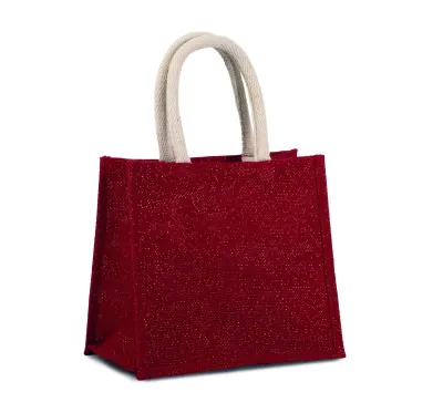 Jute canvas tote bag - medium