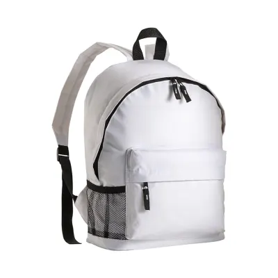 Rucsac din poliester 600D cu 3 buzunare (un buzunar lateral din plasă). Curele de umăr reglabile