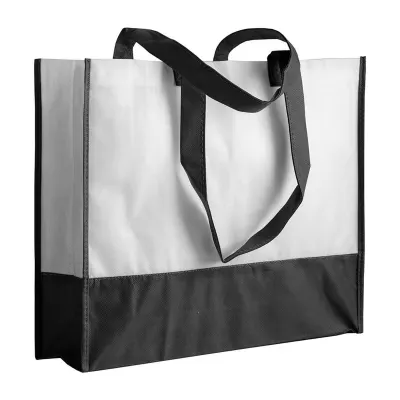Pungă de cumpărături din material nețesut de 80 g/m², cu pliu lateral și mânere lungi
