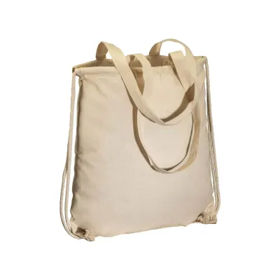 Rucsac din bumbac de 135 g/m², cu închidere cu șnur și mânere