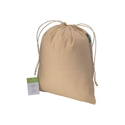 Pungă cadou din bumbac organic, 140 g/m², 25 x 30 cm