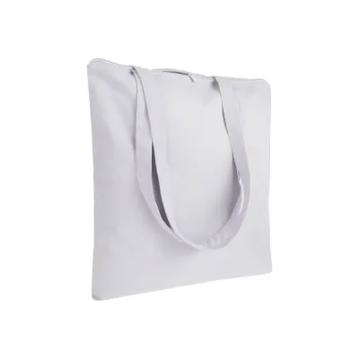 Sacoșă de cumpărături din bumbac de 220 g/m², cu mânere lungi și închidere cu fermoar