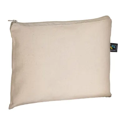 Trusă de cosmetice din bumbac FAIRTRADE® de 180 g/m², cu închidere cu fermoar