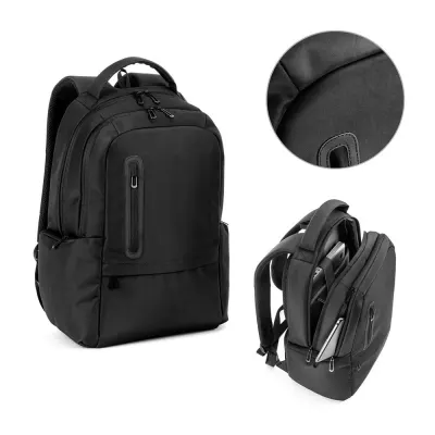 Rucsac pentru laptop (17") din nailon 150D cu 2 compartimente căptușite Boston Solid
