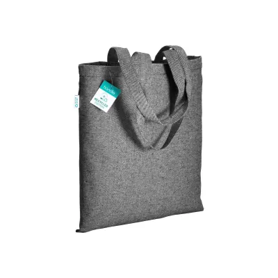 Pungă de cumpărături din bumbac reciclat, 280 g/m², cu mânere lungi