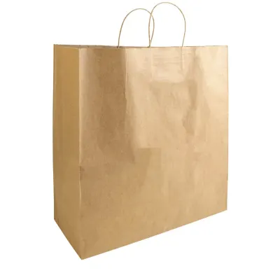 Hârtie 100% reciclată, 100 gr/m², pungă de cumpărături cu pliu lateral din bumbac reciclat din hârtie 100 g/m²