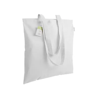 Geantă de cumpărături din bumbac organic, 140 g/m², cu mânere lungi