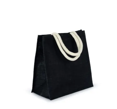 Jute canvas tote bag - large