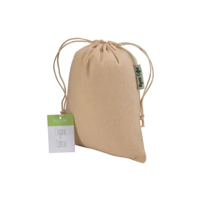 Pungă cadou din bumbac organic, 140 g/m², 15 x 20 cm