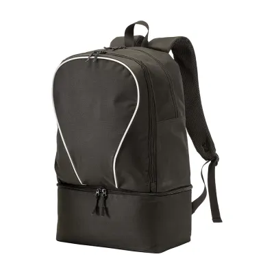 Rucsac sport din poliester 600D, cu un compartiment principal spațios și un compartiment căptușit pentru încălțăminte.