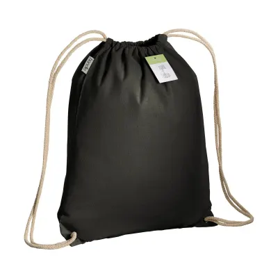 Pungă din bumbac organic cu șnur și colțuri întărite 140 g/m²