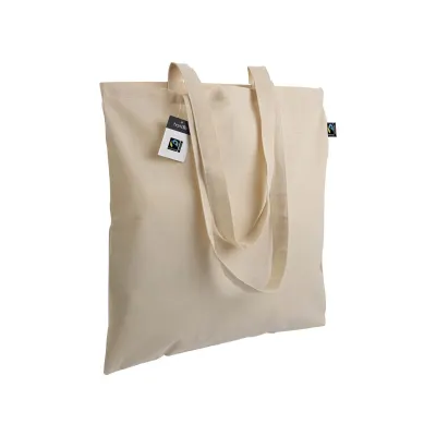 Pungă de cumpărături Fairtrade® de 140 g/m², cu mânere lungi