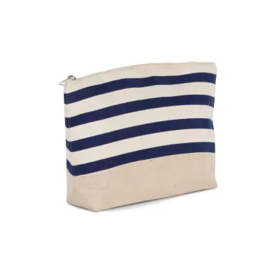 Nautical print accessories pouch