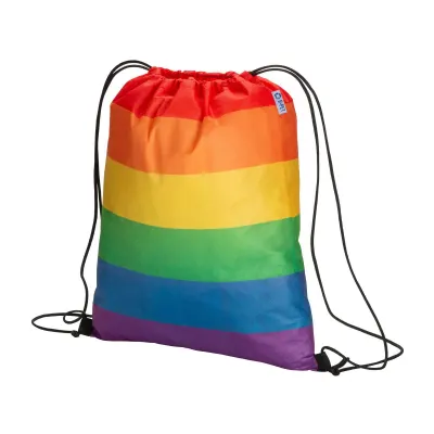 Rucsac Rainbow din R-PET de 70 g/m², cu închidere cu cordon
