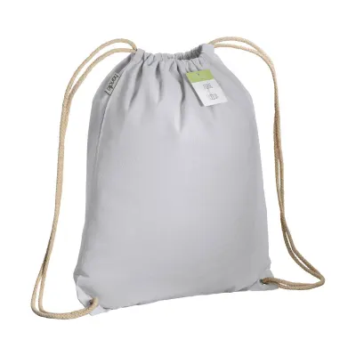 Pungă din bumbac organic cu șnur și colțuri întărite 140 g/m²