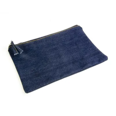 Trusă de cosmetice din DENIM de 220 g/m² (85% bumbac – 15% poliester) cu închidere cu fermoar